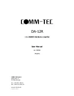 Comm-Tec DA-12R User Manual предпросмотр