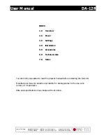 Preview for 2 page of Comm-Tec DA-12R User Manual