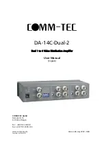 Comm-Tec DA-14C-Dual-2 User Manual предпросмотр