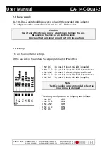 Предварительный просмотр 3 страницы Comm-Tec DA-14C-Dual-2 User Manual