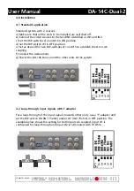 Предварительный просмотр 4 страницы Comm-Tec DA-14C-Dual-2 User Manual