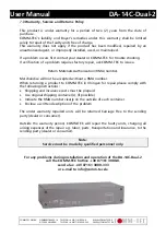 Предварительный просмотр 8 страницы Comm-Tec DA-14C-Dual-2 User Manual