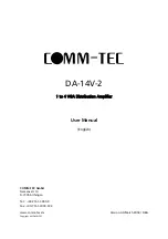 Comm-Tec DA-14V-2 User Manual предпросмотр