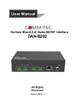 Предварительный просмотр 1 страницы Comm-Tec DAN-B202 User Manual