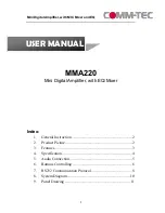 Предварительный просмотр 1 страницы Comm-Tec MMA220 User Manual