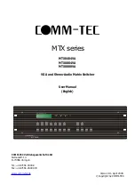 Предварительный просмотр 1 страницы Comm-Tec MTX0404VA User Manual