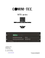 Comm-Tec MTX0804RA User Manual preview