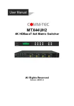 Comm-Tec MTX44UH2 User Manual preview