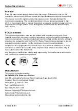 Preview for 2 page of Comm-Tec MTX88M-N User Manual