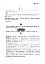 Preview for 2 page of Comm-Tec ProTUNE HD / S User Manual