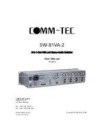 Comm-Tec SW-81VA-2 User Manual предпросмотр