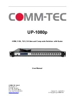 Предварительный просмотр 1 страницы Comm-Tec UP-1080p User Manual