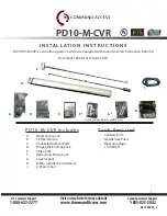 Preview for 1 page of Command access PD10-M-CVR Installation Instructions Manual