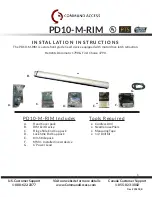 Command access PD10-M-RIM Installation Instructions Manual preview