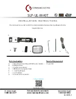 Command access SLP-UL-M-KIT Installation Instructions Manual preview