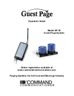 Command Communications Guest Page GP-30 Operator'S Manual preview