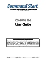 Preview for 1 page of Command Start CS-480i FM User Manual