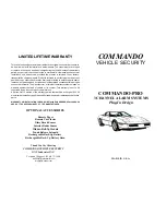 Commando COMMANDO-PRO Operating Instructions Manual предпросмотр