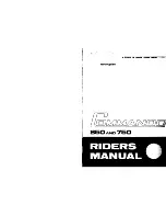 Preview for 1 page of Commando NORTON 750 Rider'S Manual