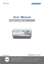 Commax CCU-204AGF User Manual preview