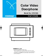 Commax CDV-50A User Manual предпросмотр