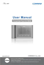 Commax CDV-70MH(M) User Manual предпросмотр