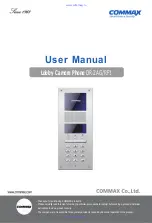 Commax DR-2AG/RF User Manual preview