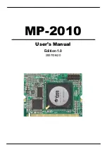 Preview for 1 page of Commell MP-2010 User Manual