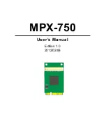 Commell MPX-750 User Manual preview