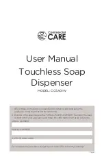 Preview for 1 page of Commercial Care CCSA01W User Manual