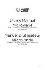 Commercial CHEF CHM990B User Manual предпросмотр