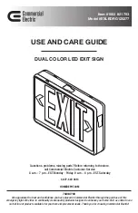 Preview for 1 page of Commercial Electric 1003 821 753 Use And Care Manual