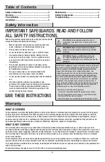 Preview for 2 page of Commercial Electric 1003 821 753 Use And Care Manual