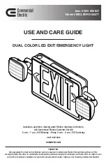 Preview for 1 page of Commercial Electric 1003 866 837 Use And Care Manual