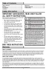 Preview for 2 page of Commercial Electric 1003 866 837 Use And Care Manual