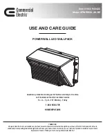 Preview for 1 page of Commercial Electric 1003 943 422 Use And Care Manual