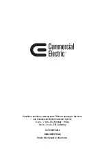 Preview for 10 page of Commercial Electric 1005045316 Use And Care Manual