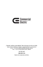 Preview for 20 page of Commercial Electric 1005045316 Use And Care Manual