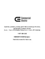 Preview for 12 page of Commercial Electric 1006368004 User Manual