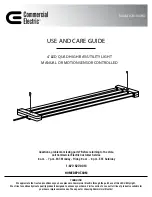 Preview for 1 page of Commercial Electric 74106/HD Use And Care Manual