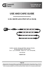 Preview for 1 page of Commercial Electric C421100 Use And Care Manual