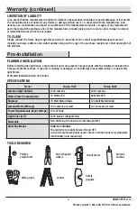 Предварительный просмотр 3 страницы Commercial Electric FUSION 1003 939 902 Use And Care Manual