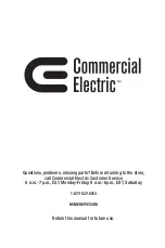 Preview for 8 page of Commercial Electric LS580-1M Use And Care Manual