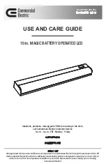 Commercial Electric MAGIC-L21-12 Use And Care Manual preview