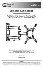 Предварительный просмотр 1 страницы Commercial Electric MB-54474 Use And Care Manual