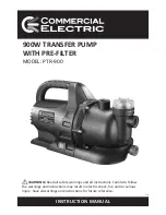 Commercial Electric PTR-900 Instruction Manual предпросмотр