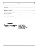 Preview for 3 page of Commercial Pro CPF10 Instruction Manual