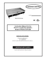 Commercial Pro CPG24 Instruction Manual preview