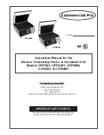 Commercial Pro CPPGM1 Instruction Manual preview