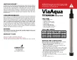 Commodity Axis ViaAqua Titanium Heater Manual preview